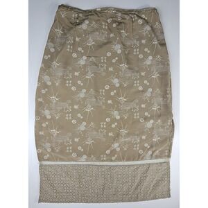 Venezia Jeans Skirt Women's 14/16 Stretch Tan Ankle Length Asian‎ Graphics